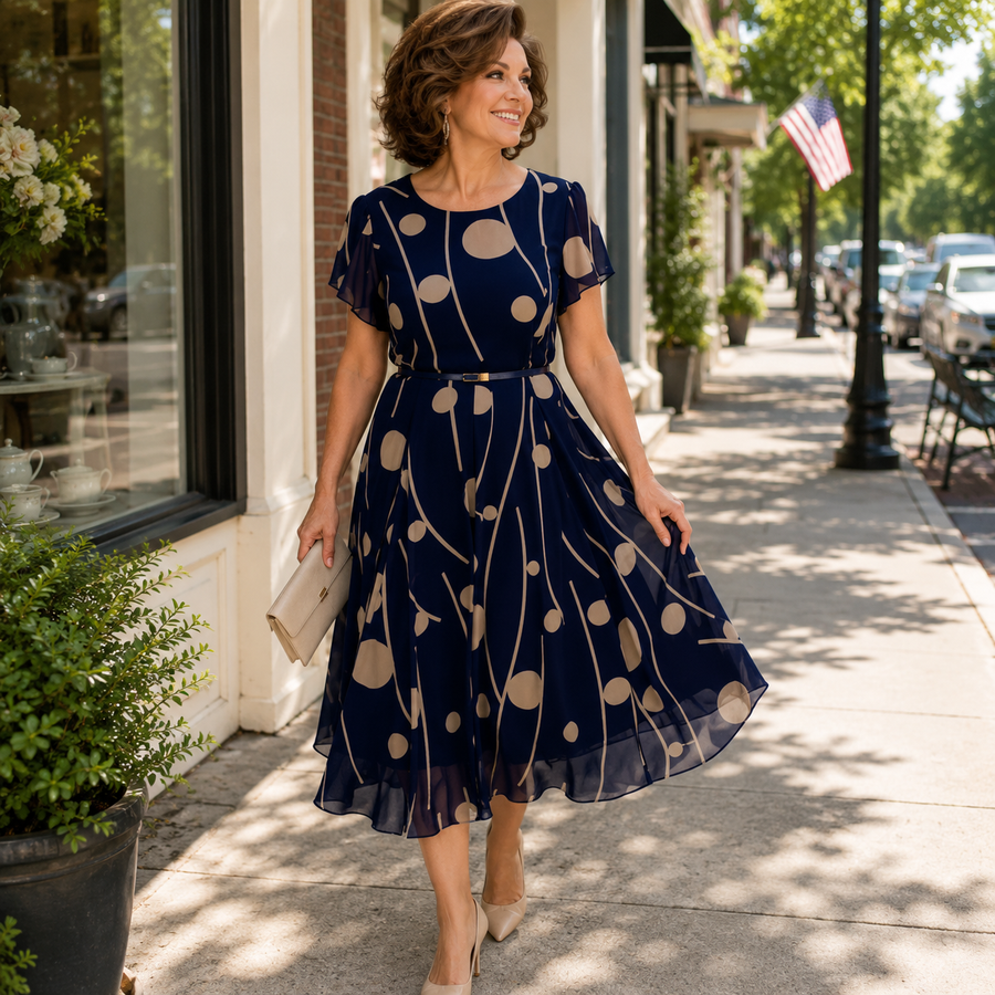 Vanessa | Printed Midi Dress