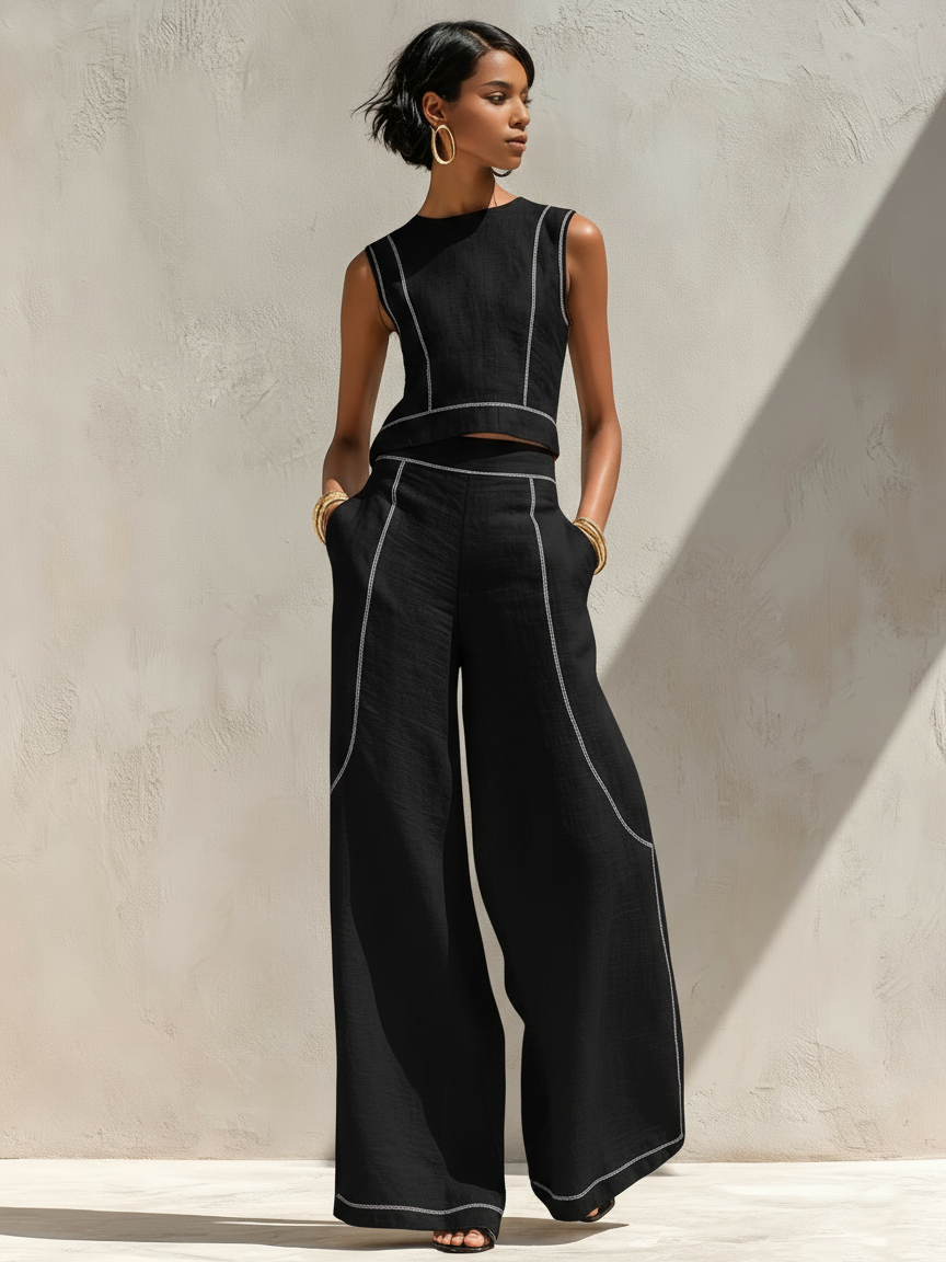 Serena | Wide-Leg Two-Piece Set