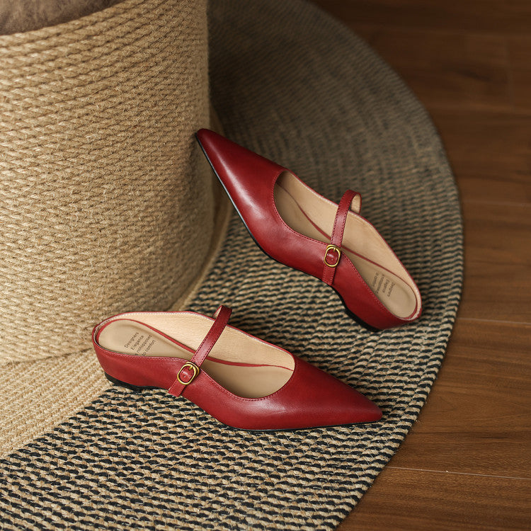 Sienna | Elegant Pointed-Toe Mule Heels