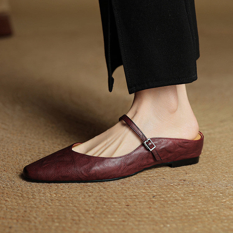Karylle | Genuine Leather Mary Jane Mules