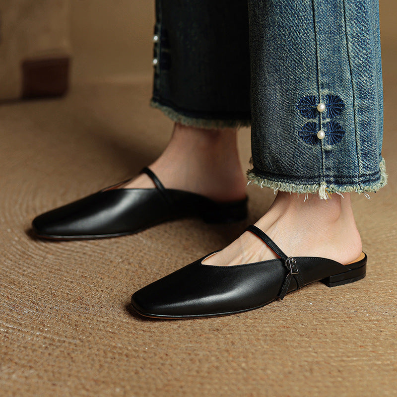 Hera | Square-Toe Mary Jane Mules