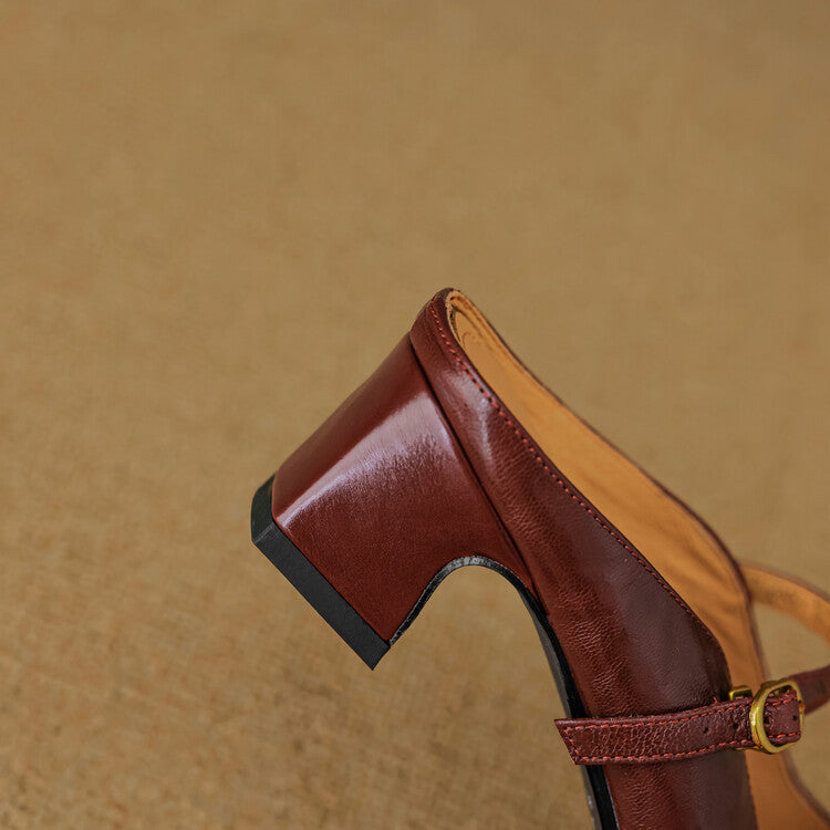 Cassy | Classic Mary Jane Mule Heels