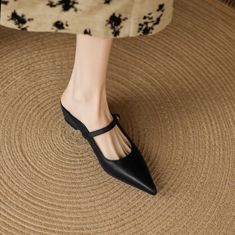 Sienna | Elegant Pointed-Toe Mule Heels