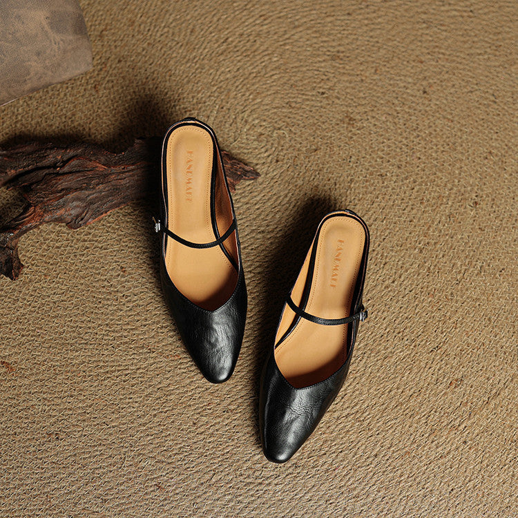 Karylle | Genuine Leather Mary Jane Mules