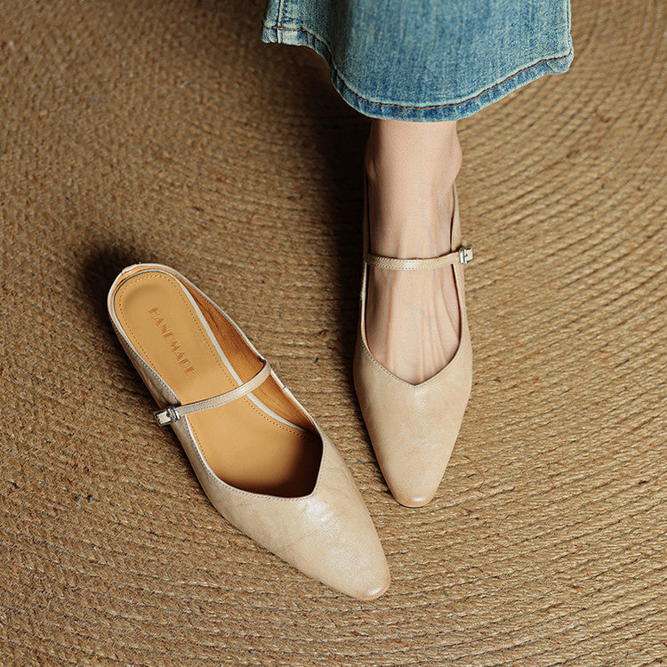 Karylle | Genuine Leather Mary Jane Mules