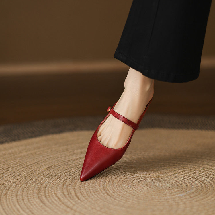 Sienna | Elegant Pointed-Toe Mule Heels