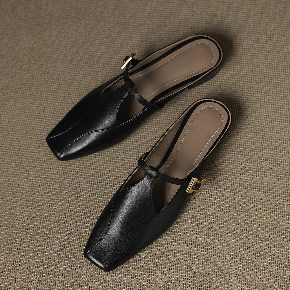 Alaya | Elegant T-Strap Mule Heels