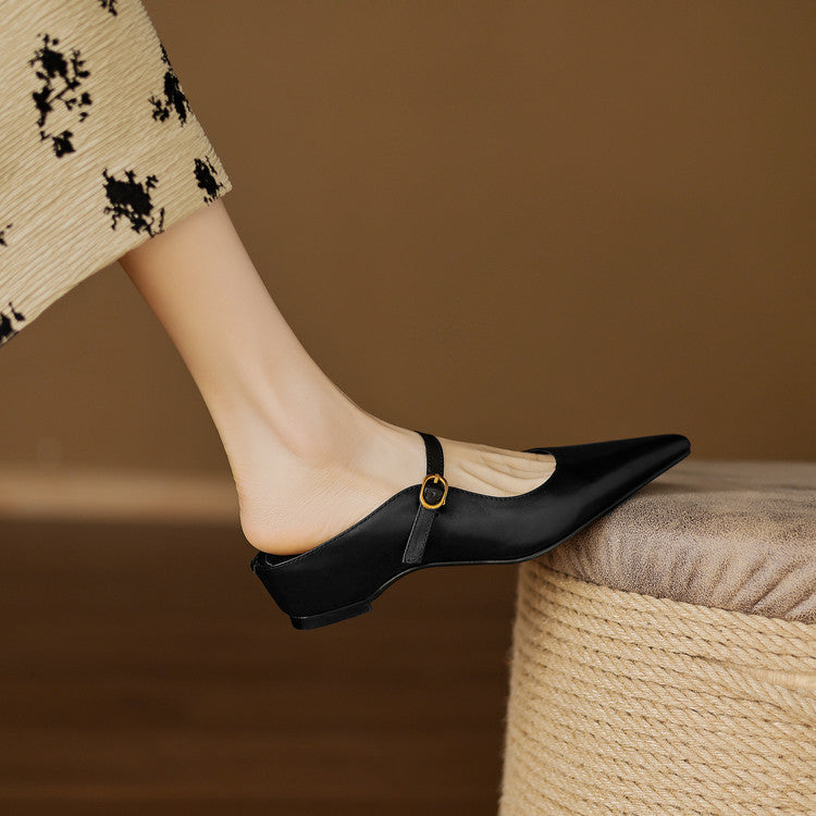Sienna | Elegant Pointed-Toe Mule Heels
