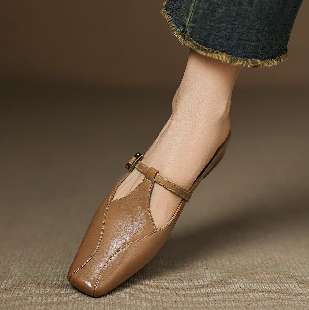 Alaya | Elegant T-Strap Mule Heels