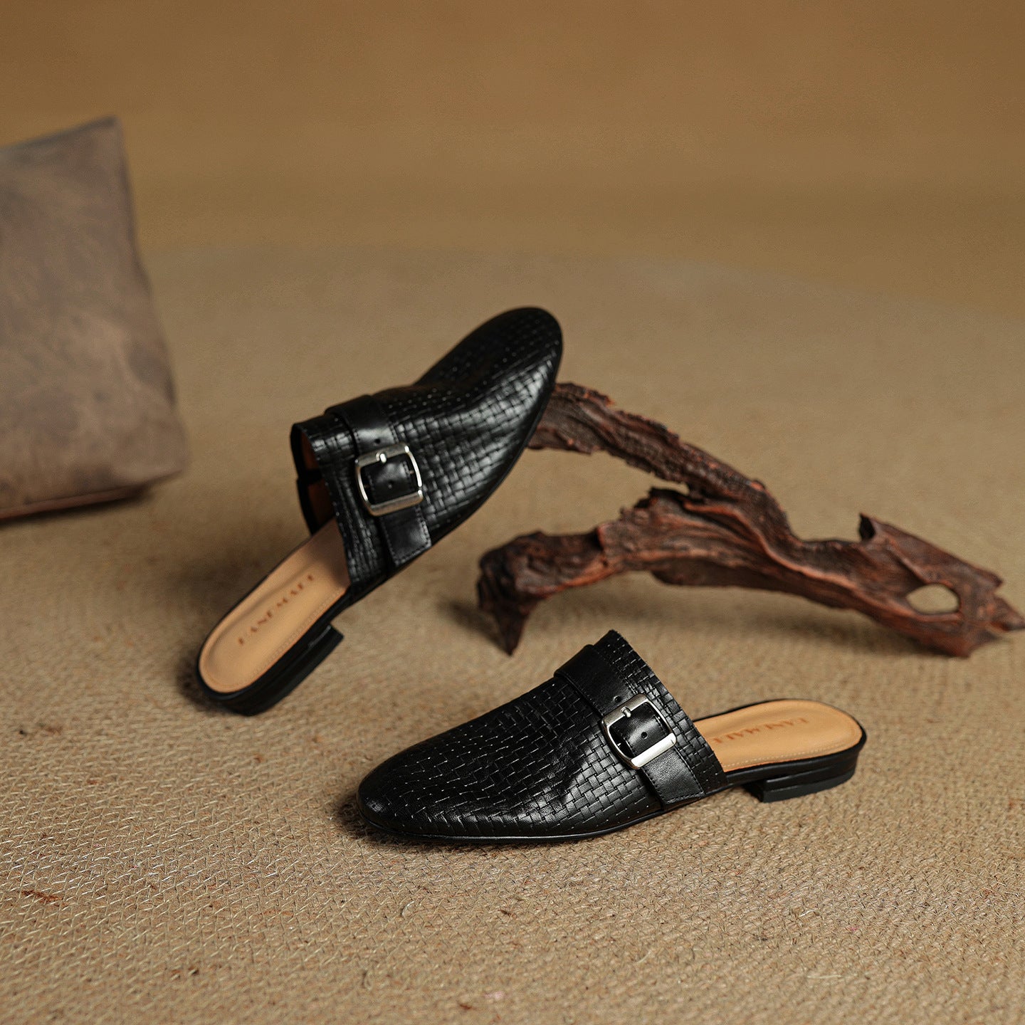 Amelie | Buckle Strap Flat Mules