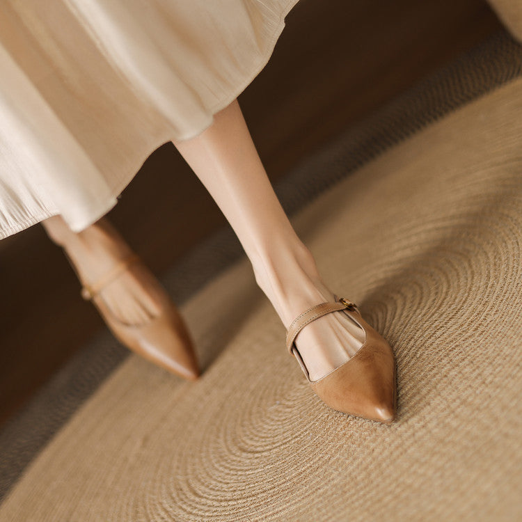 Sienna | Elegant Pointed-Toe Mule Heels