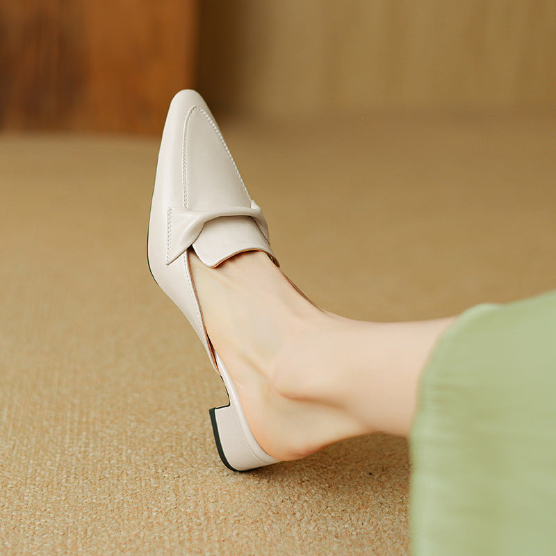 Mei | Elegant Pointed-Toe Mule Heels