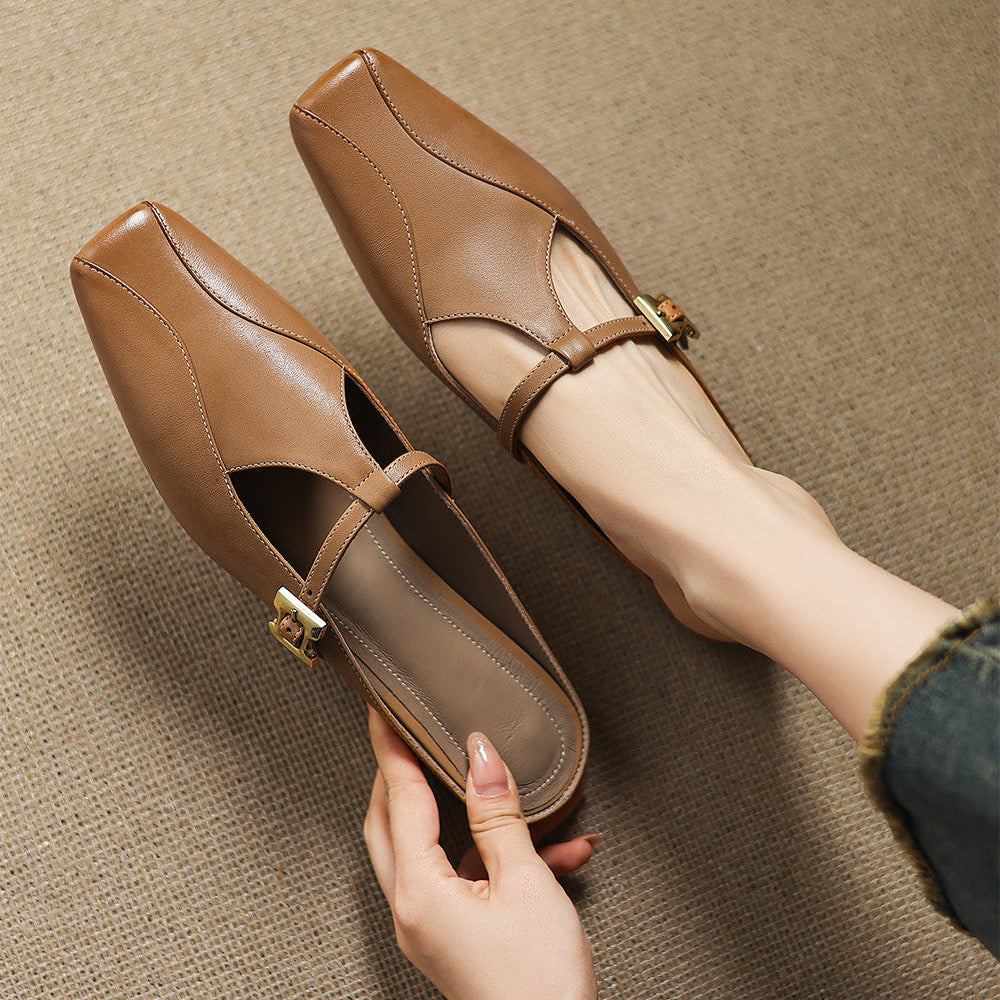 Alaya | Elegant T-Strap Mule Heels