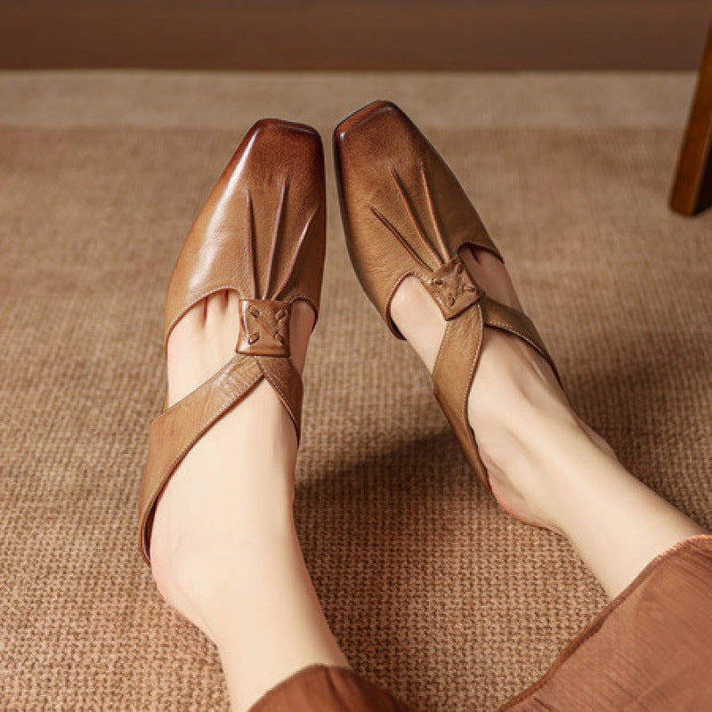 Yanna | Cutout Slip-On Mule Heels