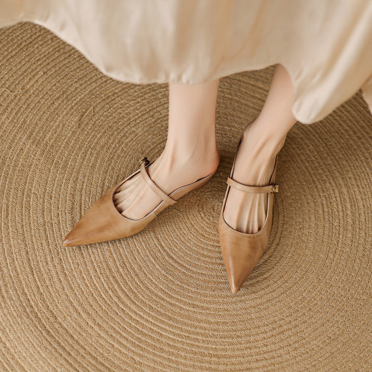 Sienna | Elegant Pointed-Toe Mule Heels