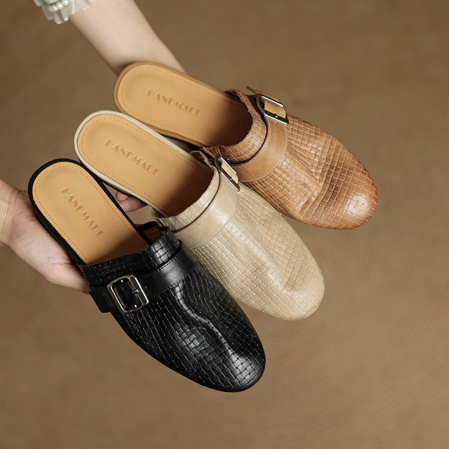 Amelie | Buckle Strap Flat Mules