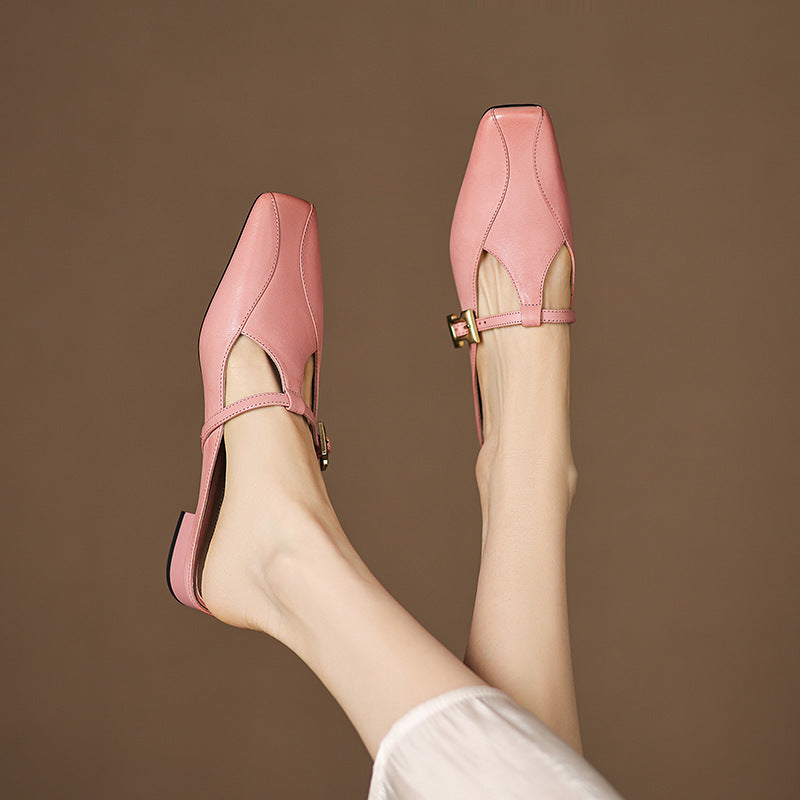 Alaya | Elegant T-Strap Mule Heels