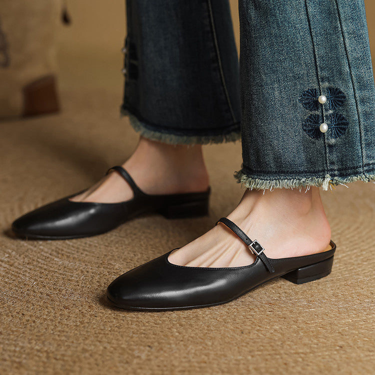 Vien | Classic Mary Jane Mule Flats