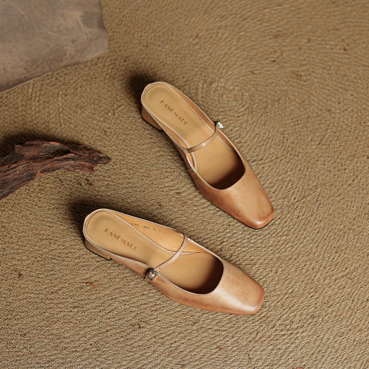 Luna | Classic Mary Jane Mule Heels