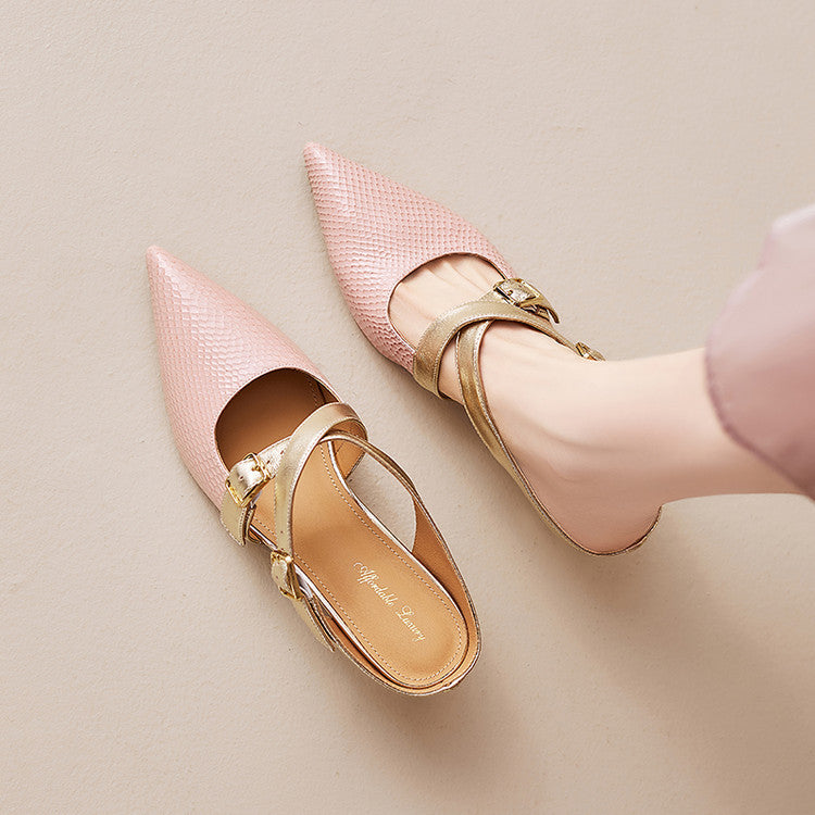 Patricia | Elegant Cross-Strap Mule Heels