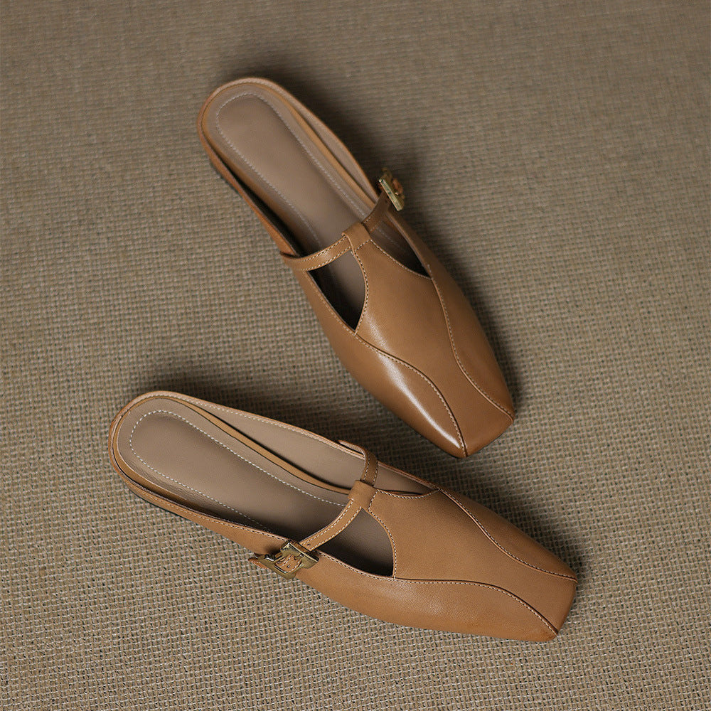 Alaya | Elegant T-Strap Mule Heels