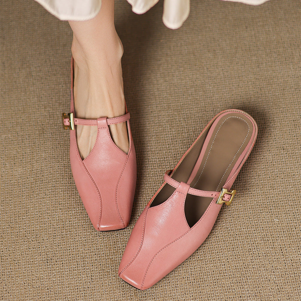 Alaya | Elegant T-Strap Mule Heels