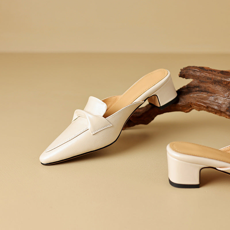 Mei | Elegant Pointed-Toe Mule Heels