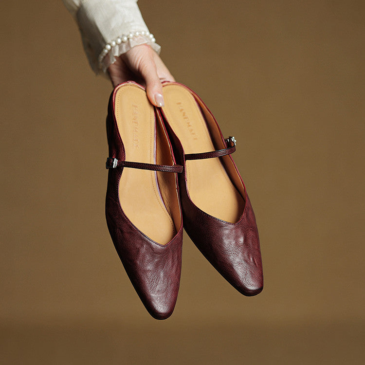 Karylle | Genuine Leather Mary Jane Mules