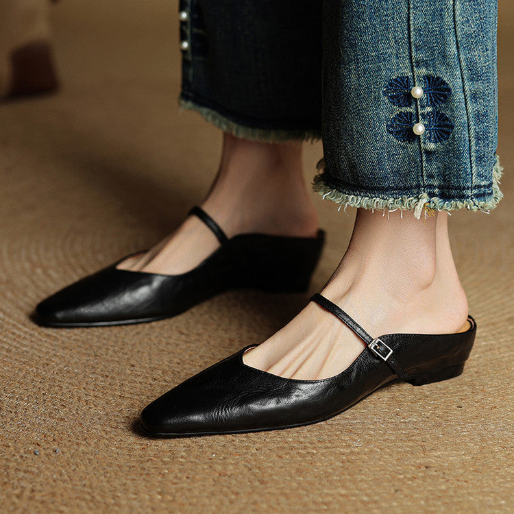 Karylle | Genuine Leather Mary Jane Mules