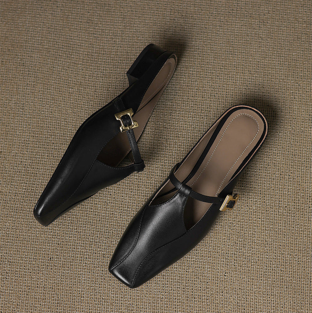 Alaya | Elegant T-Strap Mule Heels