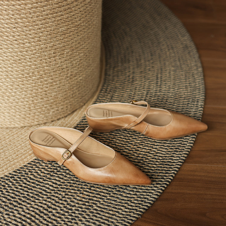 Sienna | Elegant Pointed-Toe Mule Heels