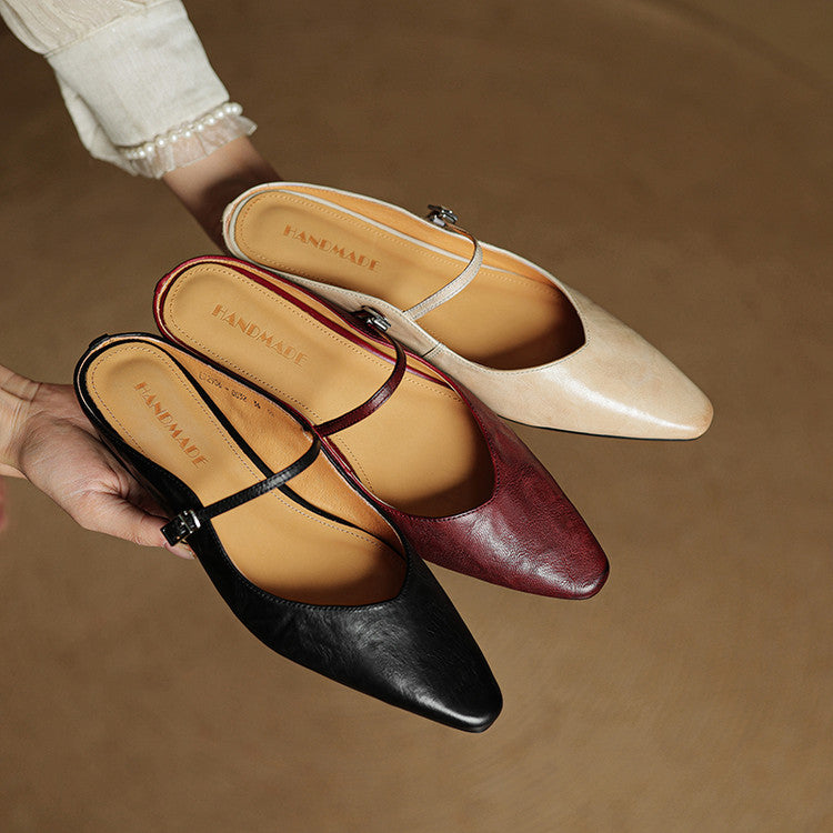 Karylle | Genuine Leather Mary Jane Mules