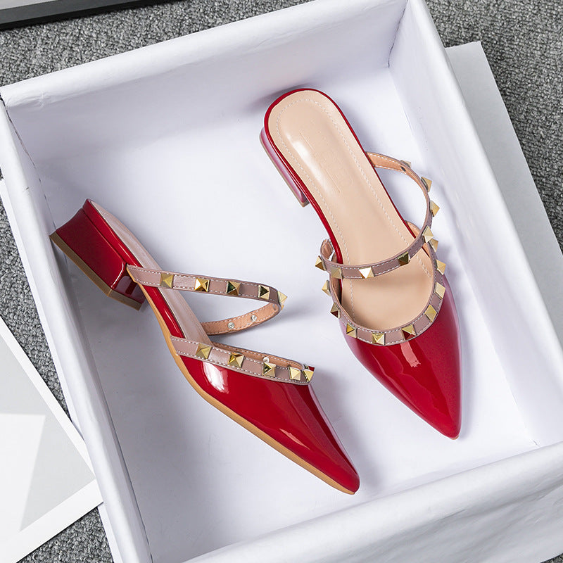 Annadel | Studded Block Heel Mules