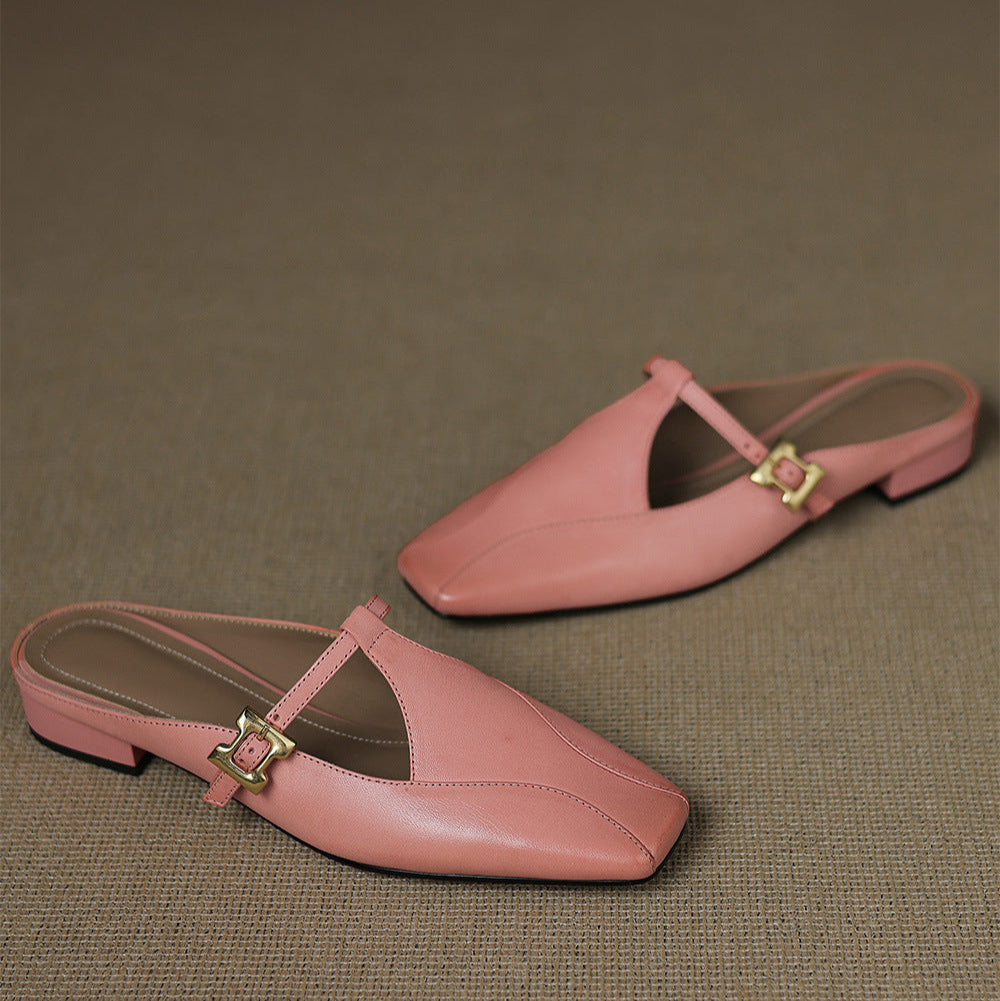 Alaya | Elegant T-Strap Mule Heels