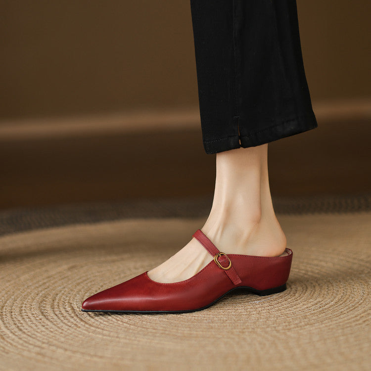 Sienna | Elegant Pointed-Toe Mule Heels