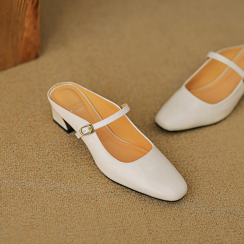 Cassy | Classic Mary Jane Mule Heels