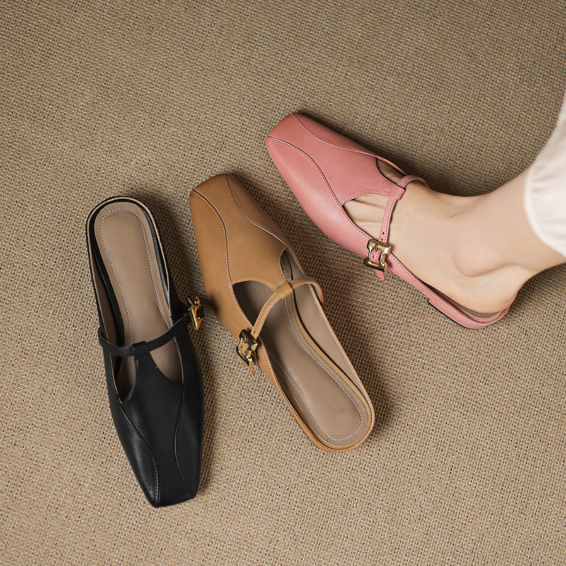 Alaya | Elegant T-Strap Mule Heels