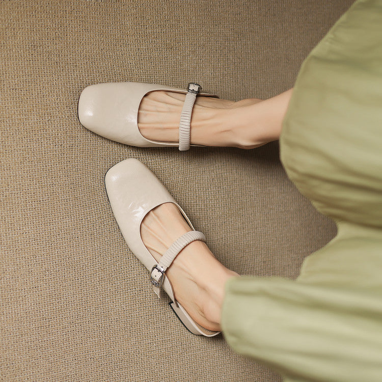 Salie | Mary Jane Block Heel Mules