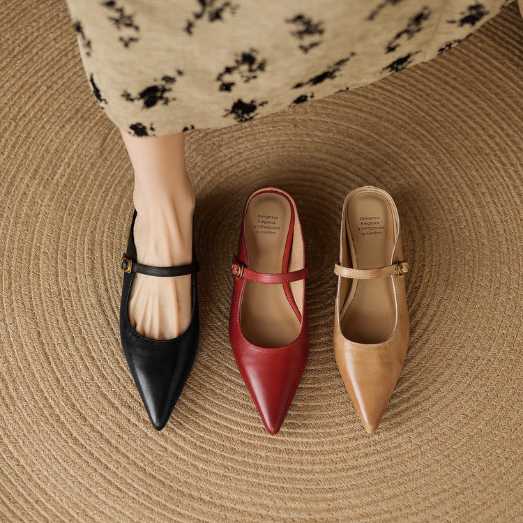 Sienna | Elegant Pointed-Toe Mule Heels