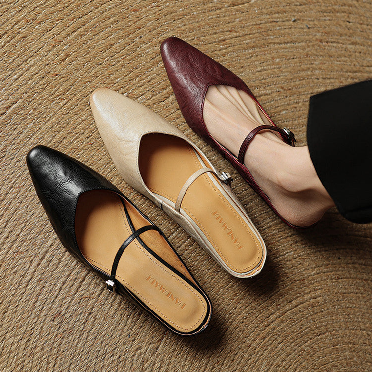 Karylle | Genuine Leather Mary Jane Mules
