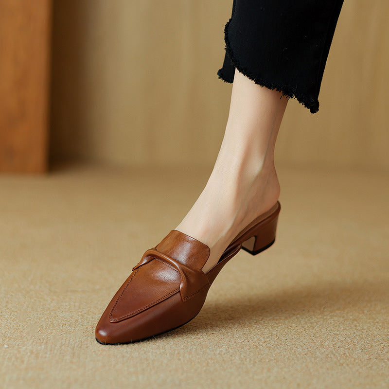 Mei | Elegant Pointed-Toe Mule Heels