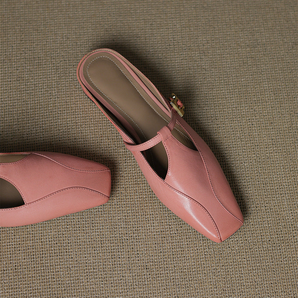 Alaya | Elegant T-Strap Mule Heels