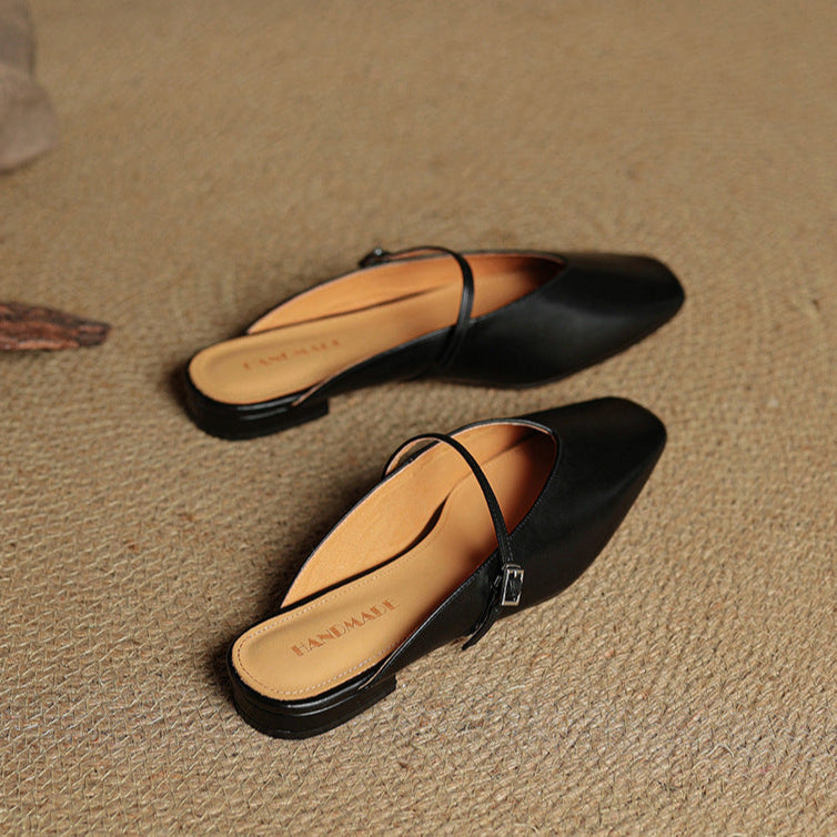 Hera | Square-Toe Mary Jane Mules