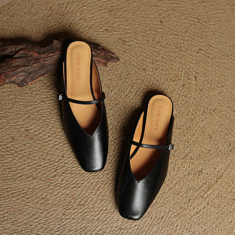 Hera | Square-Toe Mary Jane Mules