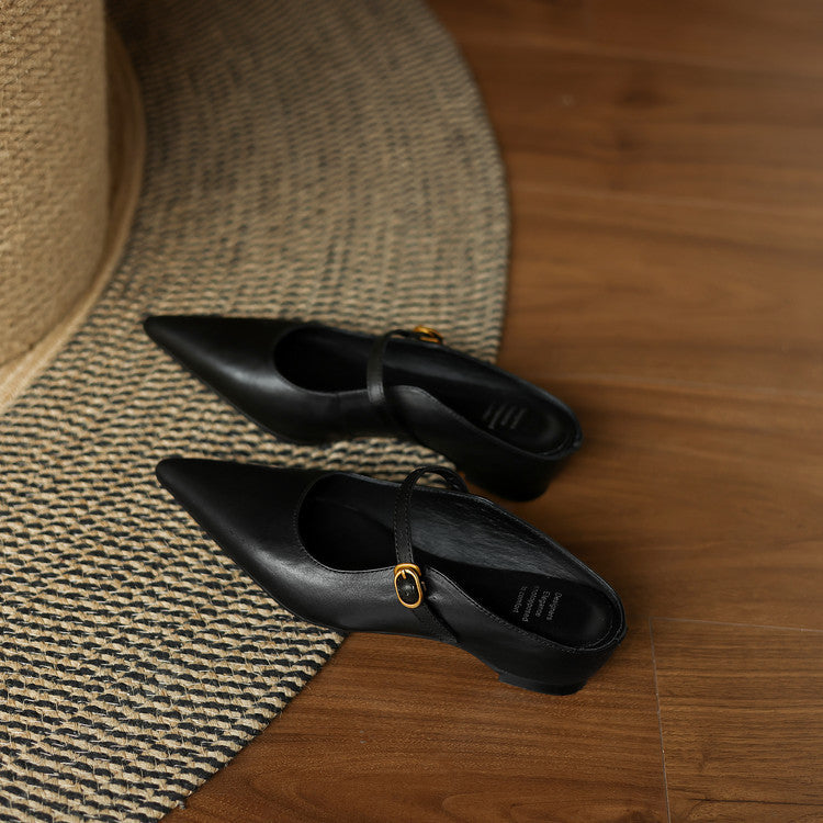 Sienna | Elegant Pointed-Toe Mule Heels