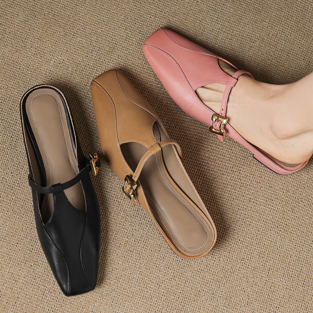 Alaya | Elegant T-Strap Mule Heels