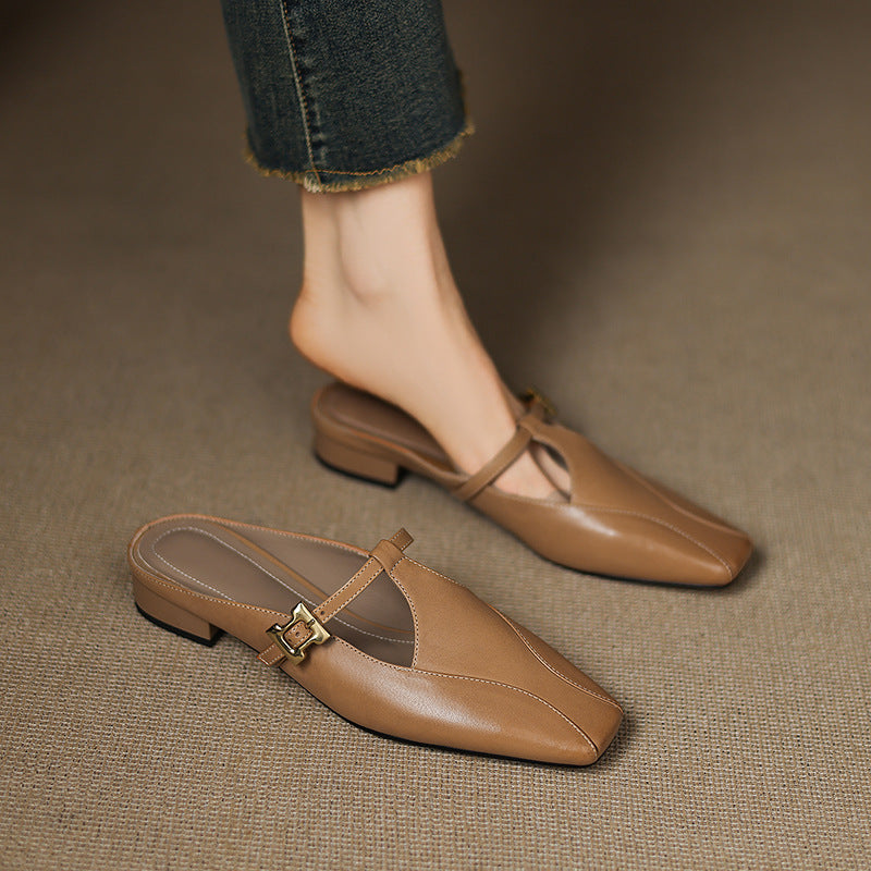Alaya | Elegant T-Strap Mule Heels