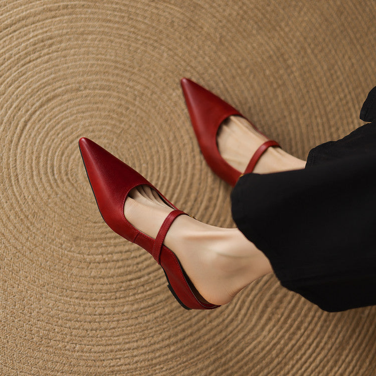 Sienna | Elegant Pointed-Toe Mule Heels