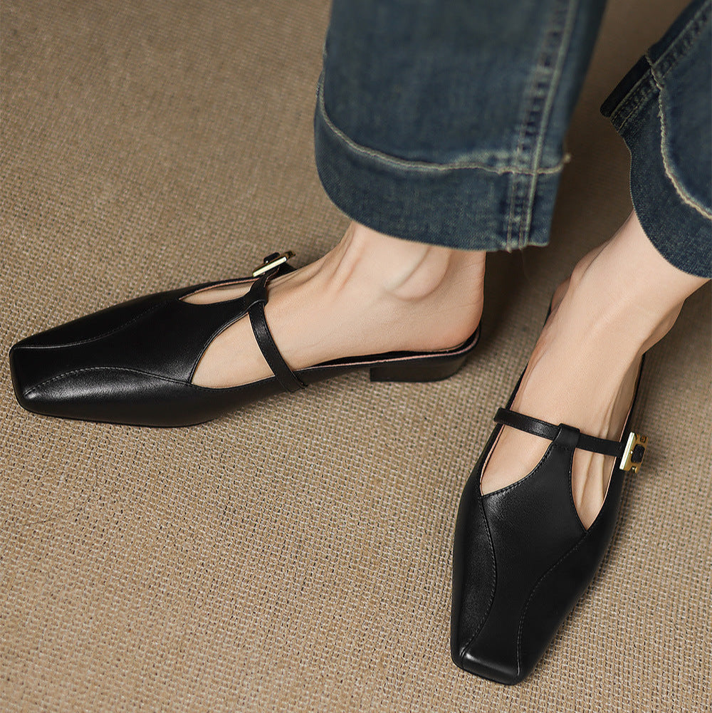 Alaya | Elegant T-Strap Mule Heels