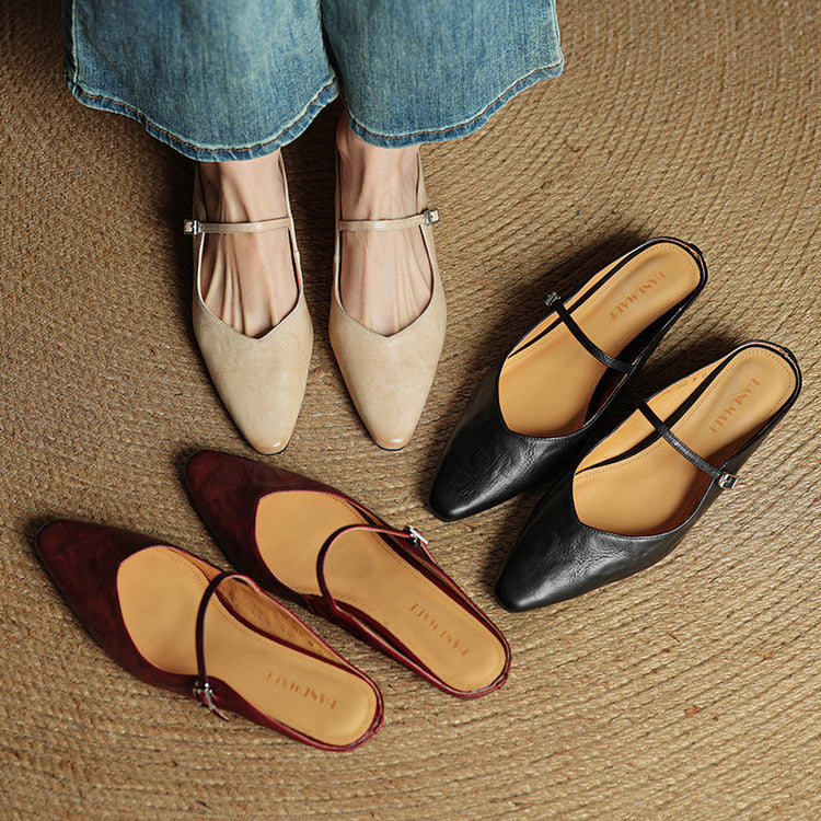 Karylle | Genuine Leather Mary Jane Mules